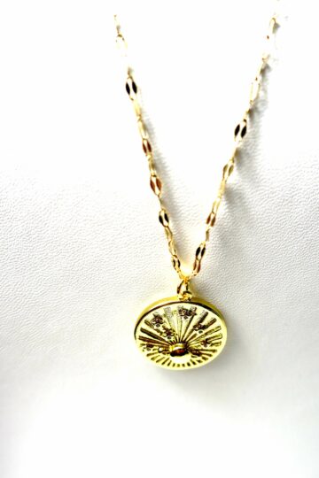 Saturn stars universe necklace gold filled