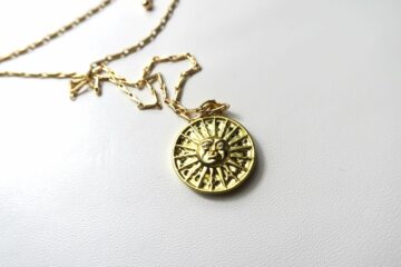 Sun necklace medallion pendant