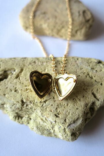 heart locker necklace gold filled