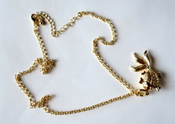 Gold fish necklace gold filled pendant