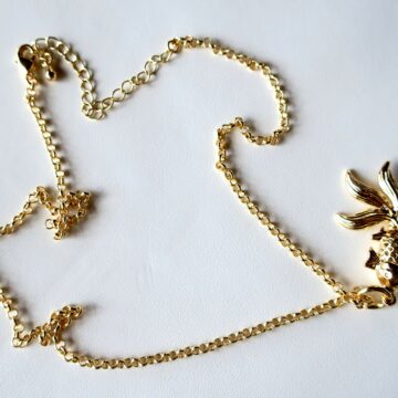 Gold fish necklace gold filled pendant