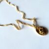 saturn pendant necklace gold filled