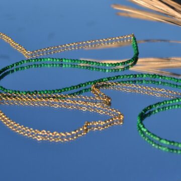 Malachite long necklace